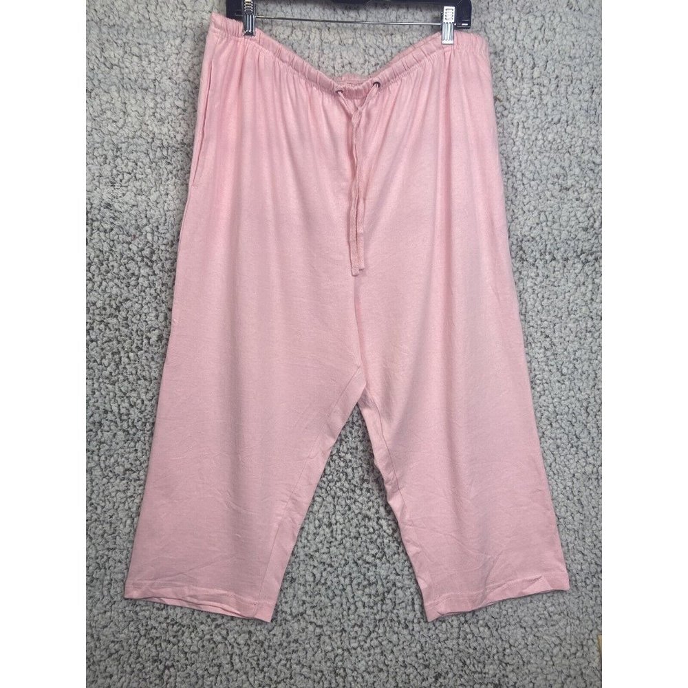 CW Classic elastic  waist drawstring pockets cropped knit sweatpants  size 1XL
